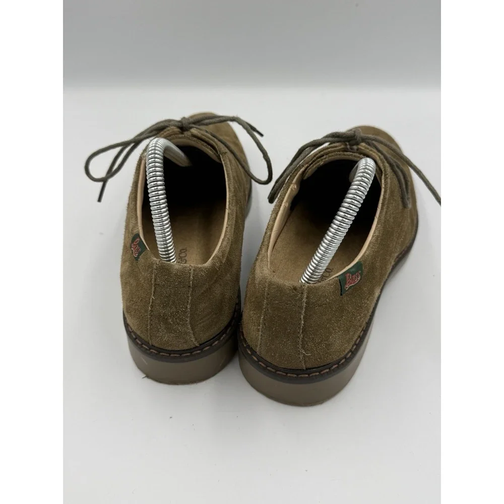 GH Bass Pasadena Suede Shoes Men's 7M Olive Brown Leather Lace Up Oxford Derbies